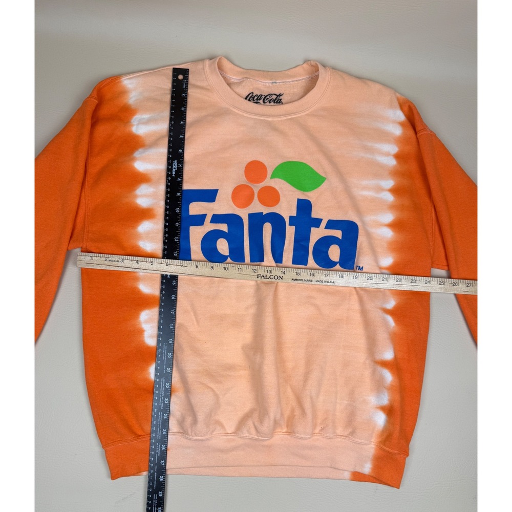 Coca-Cola Size M Fanta Sweatshirt Retro Tie Dye Cotton Blend Graphic Logo - Picture 4 of 6